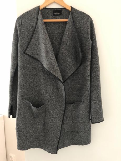 Kardigán tmavo šedý zara, zara,s