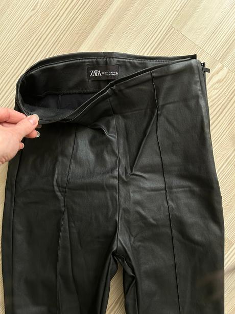 Koženkové nohavice, zara,xs