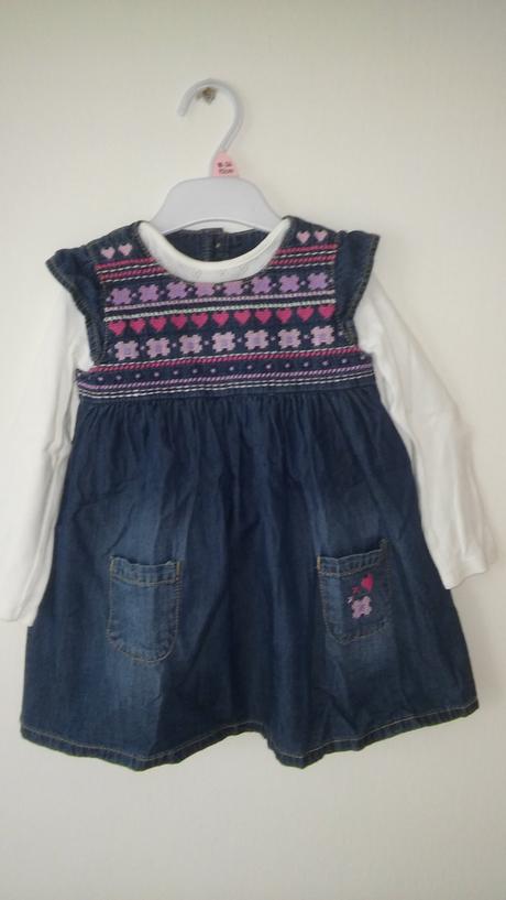 Denim style šaty + tričko, f&f,86