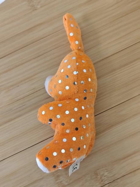 Trblietavý plyšový oranžový zajko pms london 17 cm,