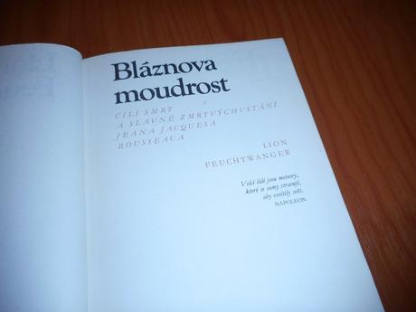 Bláznova moudrost, lion feuchtwanger,