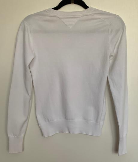 Tommy hilfiger biely sveter, tommy hilfiger,s