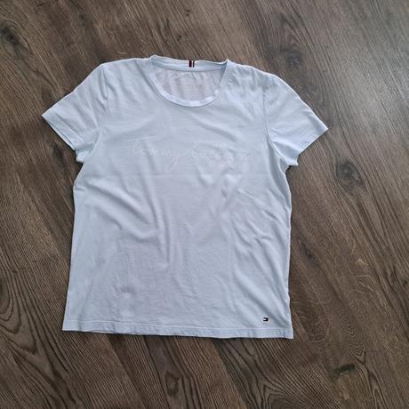 Bledomodré tričko s/m, tommy hilfiger,s