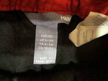 Zateplené nohavice, h&m,110