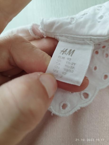 Svetrik so vsitou koselou, h&m,92