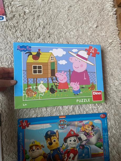 Puzzle 5x frozen, paw patrol, peppa pig,