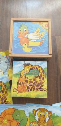 Kocky v drevenej krabicke,