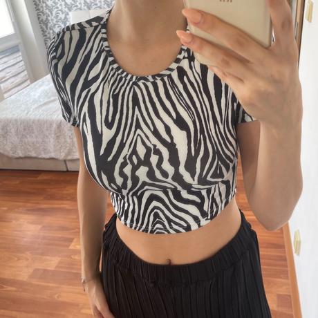 Crop top so vzorom, xs
