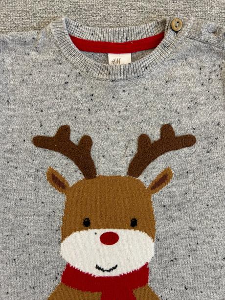Vianočný pulóver, h&m,86