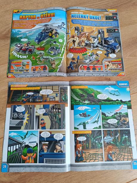 Casopisy lego jurassic world,