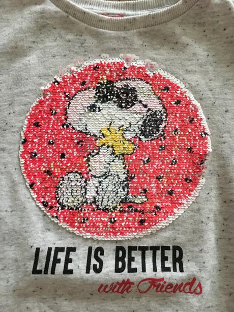 Mikina s premieňacím obrázkom 146-152 snoopy, c&a,146