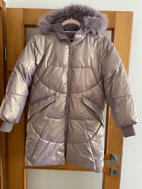 Dievčenská zimná bunda veľ.152 + čiapka zdarma, sinsay,152