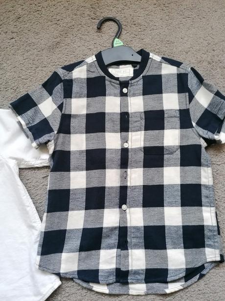 Bielomodra košeľa, next,110