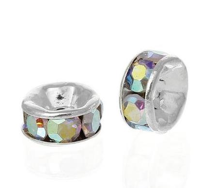 Rondelka so štrasom 6 mm - diamond, 