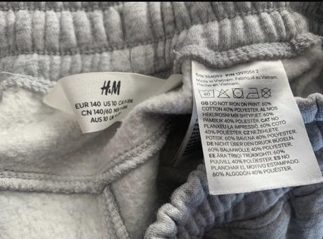 Počesané tepláky, h&m,140