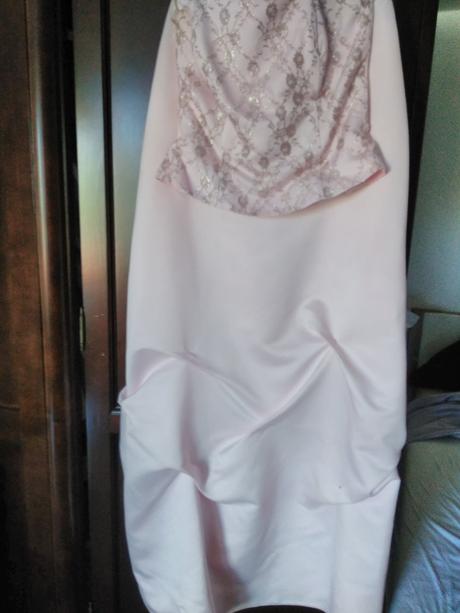 Spoločenské šaty ružové, saténové, 164