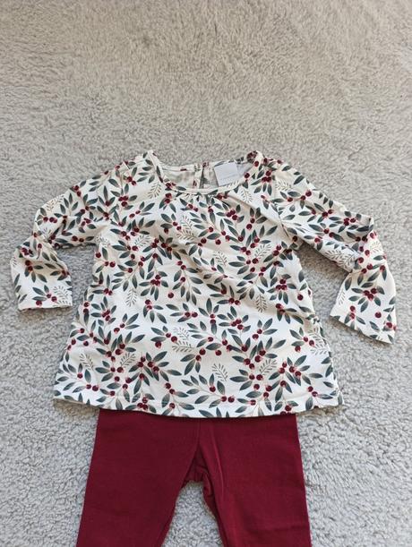 Jesenný kabátik, tričko a legíny 80 (9-12m), 80