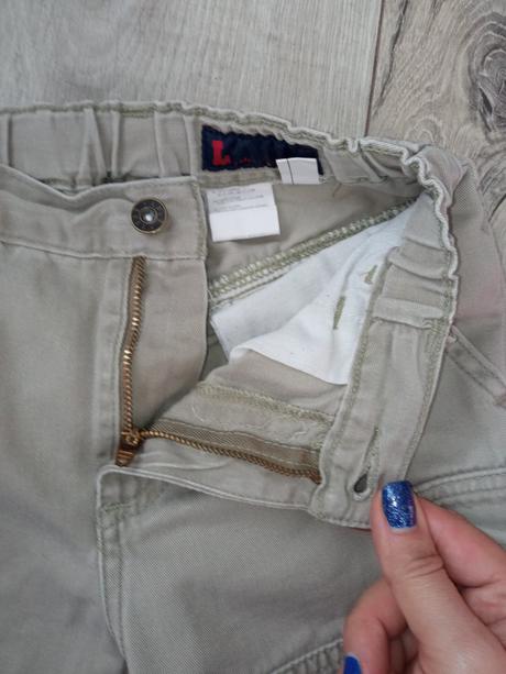 Chlapčenské béžové rifľové kraťasy h&m (4-5 r.), h&m,110