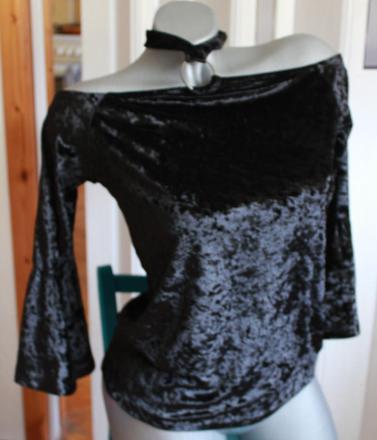 Gotik zamatova bluzka blind date, m