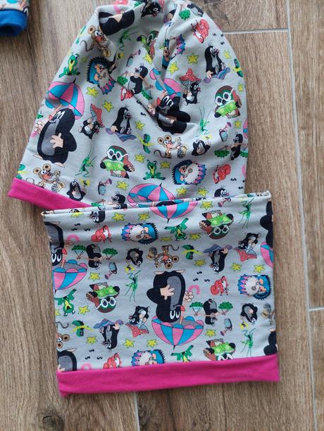 Obojstranny set nakrcnik čiapka krtko, 104