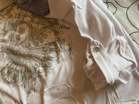 Kvalitné tričko s aplikáciami (taliansko) v. l/xl, l