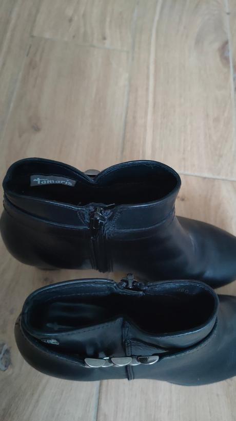 Kožené kotníkové čižmy, tamaris,38
