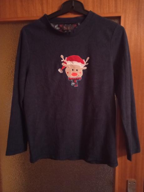 Vrch pyzama/mikina s mikulasskym sobikom, s