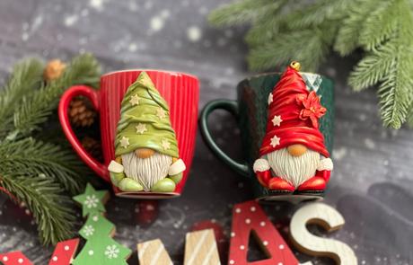 Vianočný hrncek ručná práca,