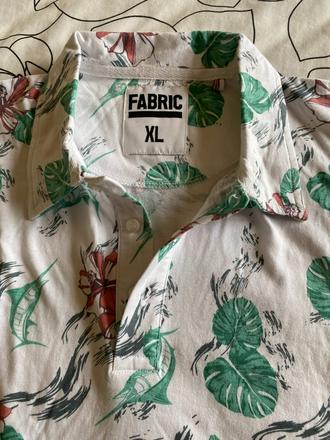 Bavlnená polokošeľa s potlačou fabric v. xl, xl