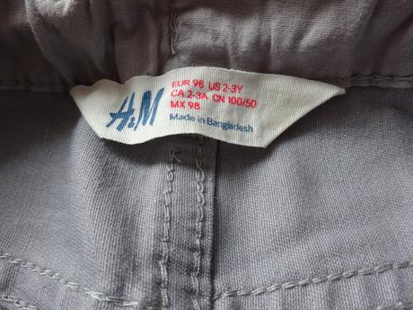 Nohavice, h&m,98
