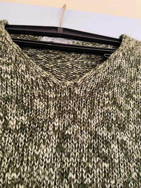 Vlnený melírovaný pulóvrik, m