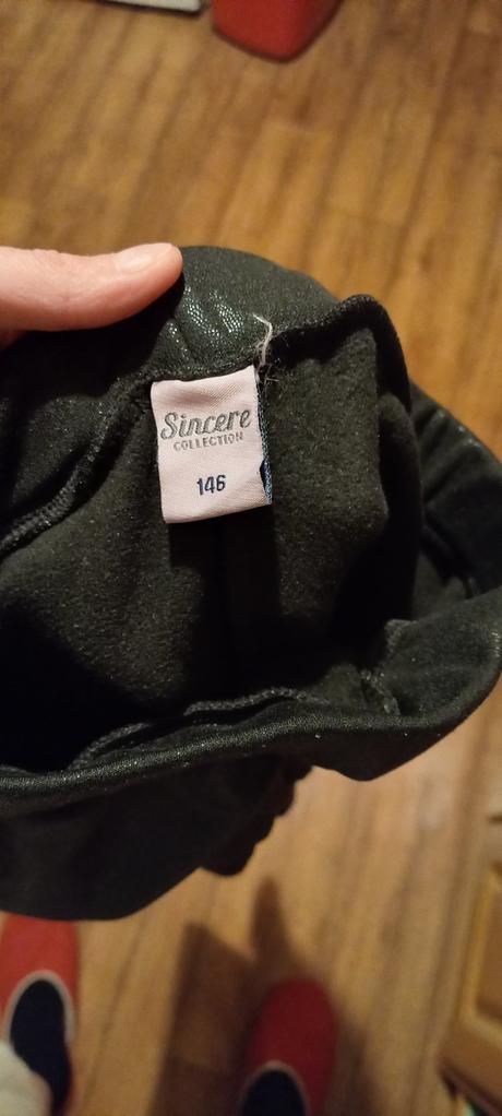 Nenosené čierne zateplené legíny 140, 140