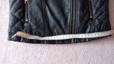 Dievčenský kožák zateplený, 116/122, top stav, 116