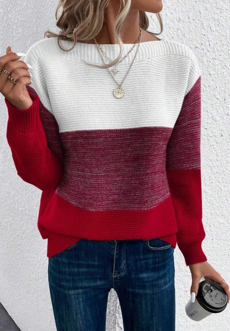 Colorblock sveter, 42 / l / xl