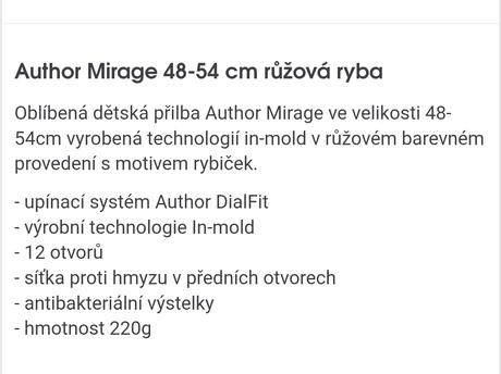 Prilba author mirage ako nová helma bicykel korčul, s
