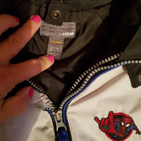 Spiderman bunda s reflexnymi prvkami, h&m,104