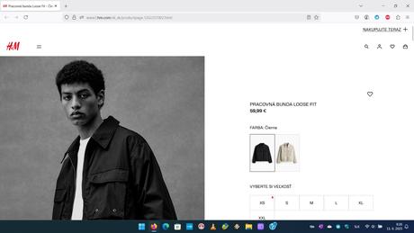 Zimná bunda hm, bombéra hm, h&m,l