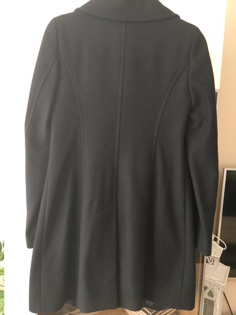 Čierny kabát benetton, benetton,38
