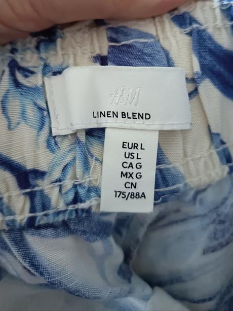 Šortky s ľanom h&m, h&m,l