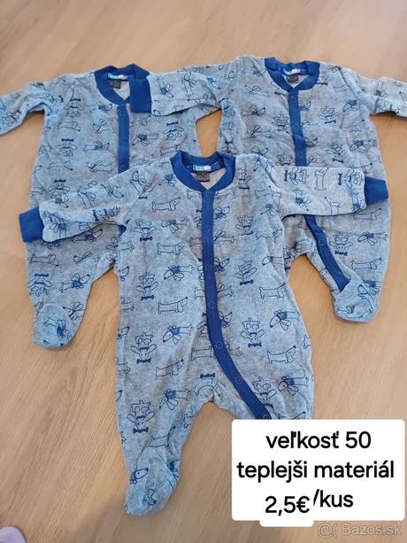 Nové dupačky mix (veľkosť 50 a viac), 50 / 56 / 62 / 74 / 98