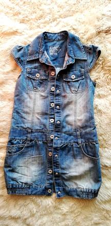 Riflové šaty, kenvelo,140