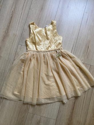 Krasne zlato-zlte saty zn. h&m, h&m,128