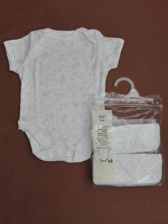 Body 3 ks - kratky rukav, f&f,62