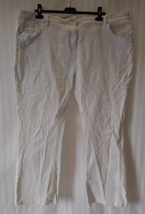 Biele elastické rifle bootcut, next jeans, v.24,52, next,xxl