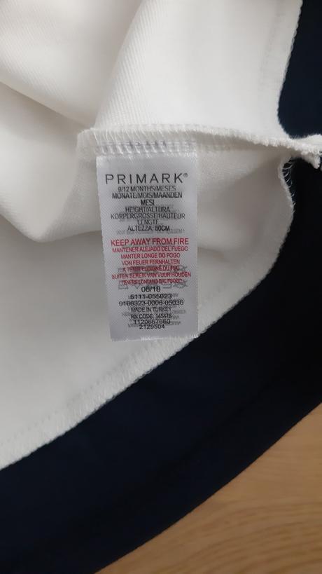 Dievčenské nenosené šaty vel. 9/12 mes., primark,80