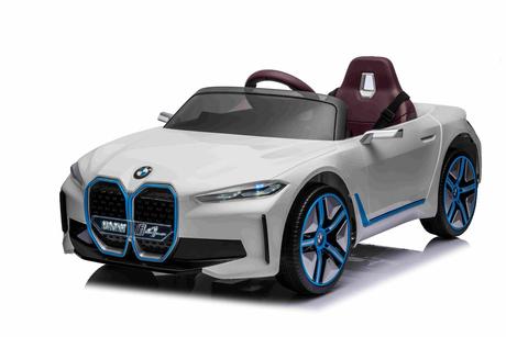 Elektrické autíčko bmw i4, biele, 2,4 ghz diaľkové,