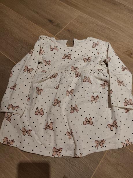 Šaty s mašličkami h&m top stav, h&m,92