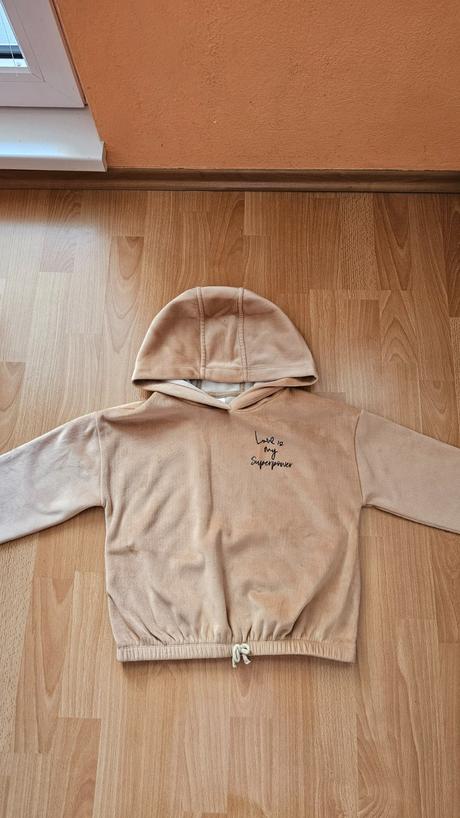 Mikina crop top, palomino,140