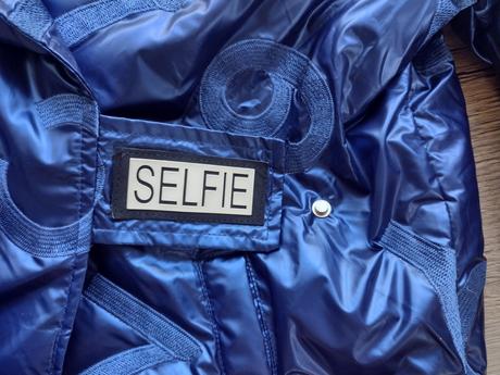 Metalická tmavomodrá bunda, l