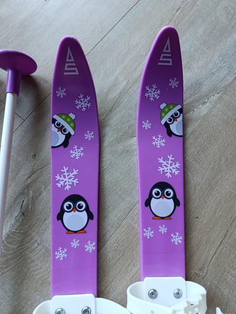 Detské lyže s viazaním na topánky sulov, <70 cm